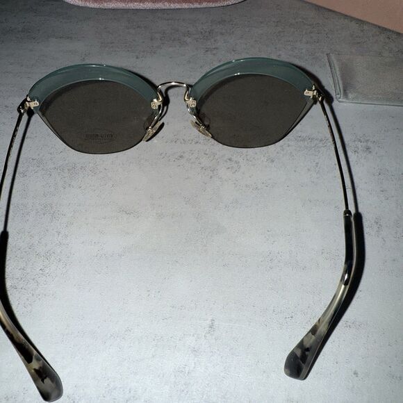 Miu Miu MU 53SS - VX09K1 Sunglasses Transparent Blue, 63mm - Picture 10 of 13